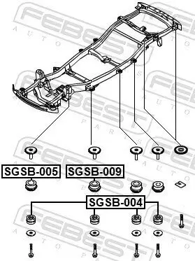 Lagerung, Fahrzeugrahmen FEBEST SGSB-009 Bild Lagerung, Fahrzeugrahmen FEBEST SGSB-009