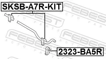 Reparatursatz, Stabilisatorlager Hinterachse beidseitig FEBEST SKSB-A7R-KIT Bild Reparatursatz, Stabilisatorlager Hinterachse beidseitig FEBEST SKSB-A7R-KIT