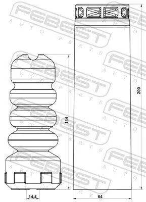 Staubschutzsatz, Stoßdämpfer Hinterachse FEBEST SKSHB-A7R-KIT Bild Staubschutzsatz, Stoßdämpfer Hinterachse FEBEST SKSHB-A7R-KIT