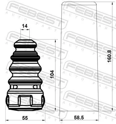 Staubschutzsatz, Stoßdämpfer Hinterachse FEBEST STSHB-ALTR-KIT Bild Staubschutzsatz, Stoßdämpfer Hinterachse FEBEST STSHB-ALTR-KIT