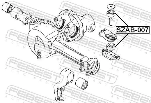 Lagerung, Differential Hinterachse FEBEST SZAB-007 Bild Lagerung, Differential Hinterachse FEBEST SZAB-007
