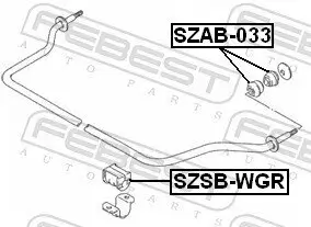 Lagerung, Lenker FEBEST SZAB-033 Bild Lagerung, Lenker FEBEST SZAB-033