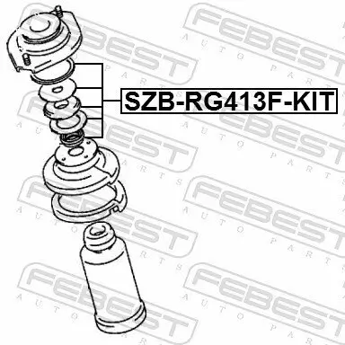 Wälzlager, Federbeinstützlager Vorderachse FEBEST SZB-RG413F-KIT Bild Wälzlager, Federbeinstützlager Vorderachse FEBEST SZB-RG413F-KIT