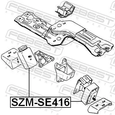 Lagerung, Motor FEBEST SZM-SE416 Bild Lagerung, Motor FEBEST SZM-SE416