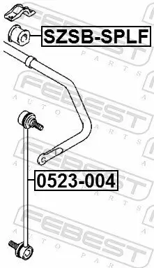 Lagerung, Stabilisator FEBEST SZSB-SPLF Bild Lagerung, Stabilisator FEBEST SZSB-SPLF