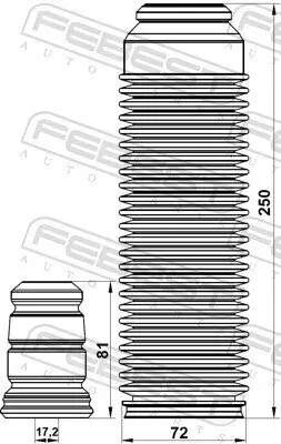 Staubschutzsatz, Stoßdämpfer Vorderachse FEBEST SZSHB-RW415F-KIT Bild Staubschutzsatz, Stoßdämpfer Vorderachse FEBEST SZSHB-RW415F-KIT