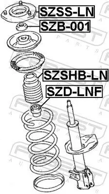 Federbeinstützlager Vorderachse FEBEST SZSS-LN Bild Federbeinstützlager Vorderachse FEBEST SZSS-LN