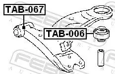 Lagerung, Lenker Vorderachse unten hinten FEBEST TAB-006 Bild Lagerung, Lenker Vorderachse unten hinten FEBEST TAB-006