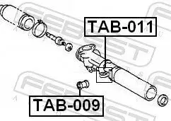 Lagerung, Lenkgetriebe FEBEST TAB-011 Bild Lagerung, Lenkgetriebe FEBEST TAB-011