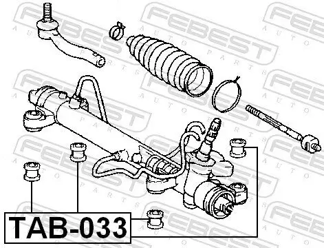 Lagerung, Lenkgetriebe FEBEST TAB-033 Bild Lagerung, Lenkgetriebe FEBEST TAB-033