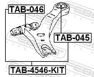 Lagerung, Lenker FEBEST TAB-045 Bild Lagerung, Lenker FEBEST TAB-045