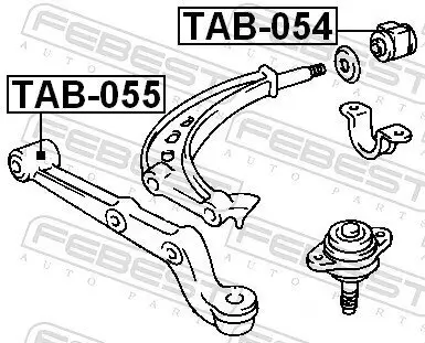 Lagerung, Lenker Vorderachse unten FEBEST TAB-055 Bild Lagerung, Lenker Vorderachse unten FEBEST TAB-055
