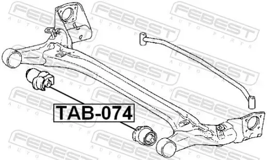 Lagerung, Achskörper Hinterachse FEBEST TAB-074 Bild Lagerung, Achskörper Hinterachse FEBEST TAB-074