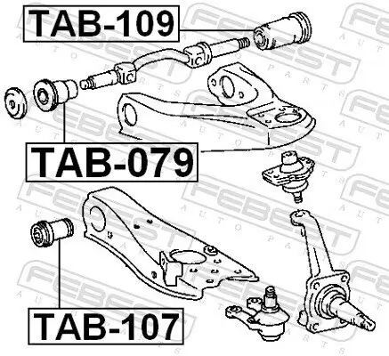 Lagerung, Lenker FEBEST TAB-079 Bild Lagerung, Lenker FEBEST TAB-079