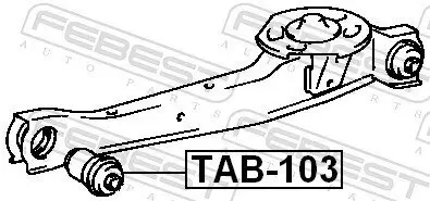 Lagerung, Lenker vorne Hinterachse unten FEBEST TAB-103 Bild Lagerung, Lenker vorne Hinterachse unten FEBEST TAB-103