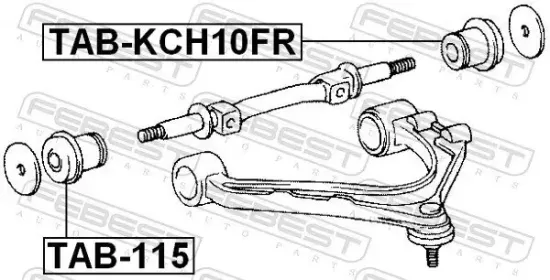 Lagerung, Lenker innen Vorderachse oben vorne FEBEST TAB-115 Bild Lagerung, Lenker innen Vorderachse oben vorne FEBEST TAB-115