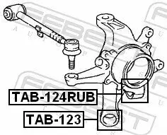 Lagerung, Lenker hinten Hinterachse unten FEBEST TAB-124RUB Bild Lagerung, Lenker hinten Hinterachse unten FEBEST TAB-124RUB
