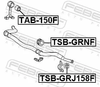 Lagerung, Achsstrebe FEBEST TAB-150F Bild Lagerung, Achsstrebe FEBEST TAB-150F