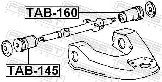 Lagerung, Lenker hinten innen Vorderachse oben FEBEST TAB-160 Bild Lagerung, Lenker hinten innen Vorderachse oben FEBEST TAB-160
