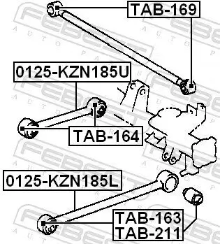 Lagerung, Lenker Hinterachse oben vorne FEBEST TAB-163 Bild Lagerung, Lenker Hinterachse oben vorne FEBEST TAB-163