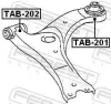 Lagerung, Lenker innen hinter der Achse Vorderachse unten FEBEST TAB-201 Bild Lagerung, Lenker innen hinter der Achse Vorderachse unten FEBEST TAB-201