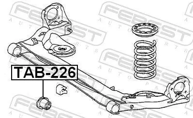 Lagerung, Achskörper FEBEST TAB-226 Bild Lagerung, Achskörper FEBEST TAB-226