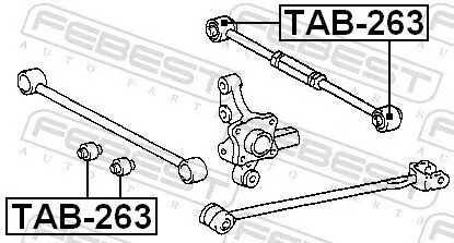 Lagerung, Lenker Hinterachse FEBEST TAB-263 Bild Lagerung, Lenker Hinterachse FEBEST TAB-263