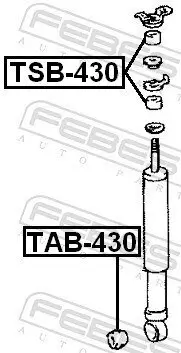 Buchse, Stoßdämpfer FEBEST TAB-430 Bild Buchse, Stoßdämpfer FEBEST TAB-430