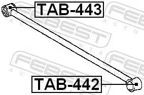 Lagerung, Lenker vorne Hinterachse FEBEST TAB-443 Bild Lagerung, Lenker vorne Hinterachse FEBEST TAB-443