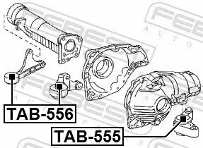 Lagerung, Differential Vorderachse links FEBEST TAB-555 Bild Lagerung, Differential Vorderachse links FEBEST TAB-555