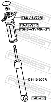 Buchse, Stoßdämpfer FEBEST TAB-736 Bild Buchse, Stoßdämpfer FEBEST TAB-736