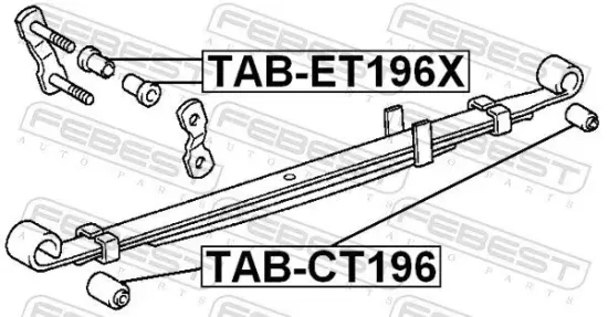 Lagerbuchse, Blattfeder FEBEST TAB-CT196 Bild Lagerbuchse, Blattfeder FEBEST TAB-CT196