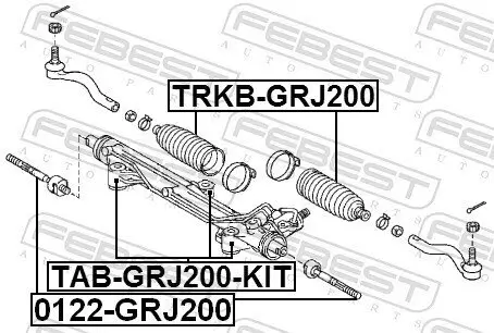 Lagerung, Lenkgetriebe FEBEST TAB-GRJ200-KIT Bild Lagerung, Lenkgetriebe FEBEST TAB-GRJ200-KIT