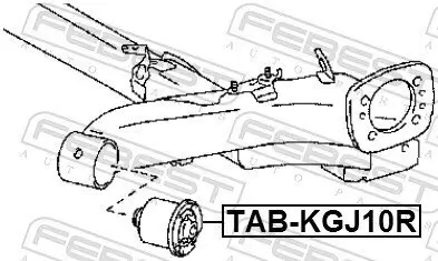Lagerung, Achskörper Hinterachse FEBEST TAB-KGJ10R Bild Lagerung, Achskörper Hinterachse FEBEST TAB-KGJ10R