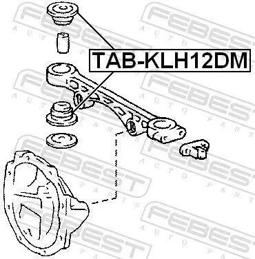 Lagerung, Differential Hinterachse FEBEST TAB-KLH12DM Bild Lagerung, Differential Hinterachse FEBEST TAB-KLH12DM