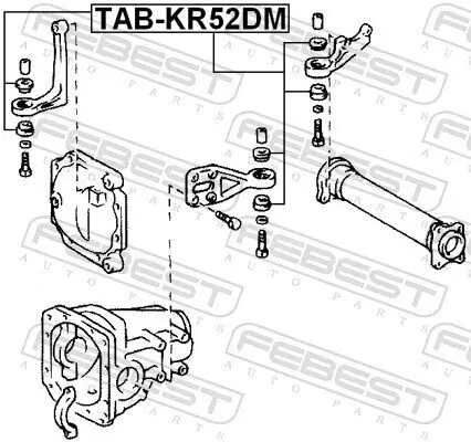 Lagerung, Differential Vorderachse FEBEST TAB-KR52DM Bild Lagerung, Differential Vorderachse FEBEST TAB-KR52DM