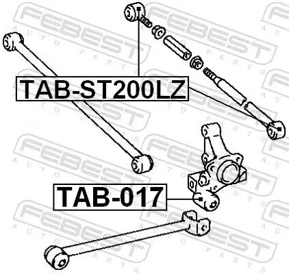 Lagerung, Lenker hinten Hinterachse unten FEBEST TAB-ST200LZ Bild Lagerung, Lenker hinten Hinterachse unten FEBEST TAB-ST200LZ