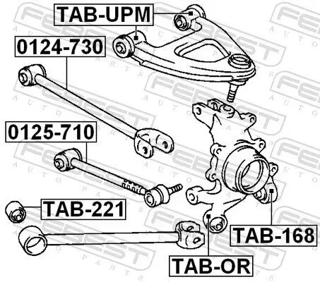 Lagerung, Lenker FEBEST TAB-UPM Bild Lagerung, Lenker FEBEST TAB-UPM