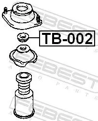 Wälzlager, Federbeinstützlager Vorderachse FEBEST TB-002 Bild Wälzlager, Federbeinstützlager Vorderachse FEBEST TB-002