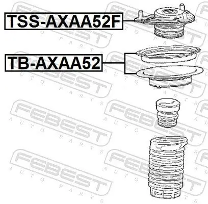 Wälzlager, Federbeinstützlager Vorderachse FEBEST TB-AXAA52 Bild Wälzlager, Federbeinstützlager Vorderachse FEBEST TB-AXAA52