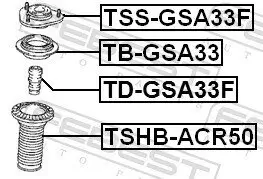 Wälzlager, Federbeinstützlager FEBEST TB-GSA33 Bild Wälzlager, Federbeinstützlager FEBEST TB-GSA33