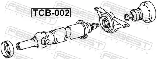 Lager, Gelenkwellenmittellager FEBEST TCB-002 Bild Lager, Gelenkwellenmittellager FEBEST TCB-002