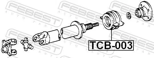 Lager, Gelenkwellenmittellager FEBEST TCB-003 Bild Lager, Gelenkwellenmittellager FEBEST TCB-003