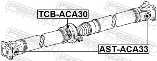 Lager, Gelenkwellenmittellager FEBEST TCB-ACA30 Bild Lager, Gelenkwellenmittellager FEBEST TCB-ACA30