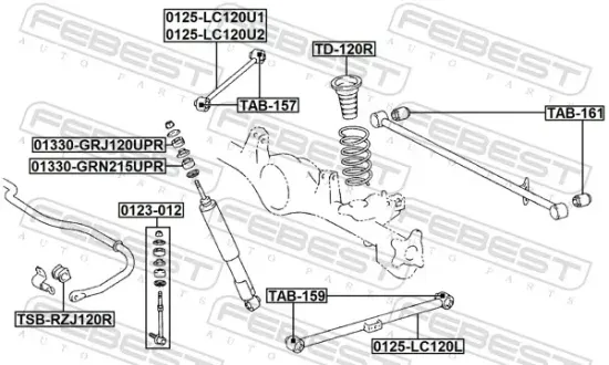 Anschlagpuffer, Federung Hinterachse FEBEST TD-120R Bild Anschlagpuffer, Federung Hinterachse FEBEST TD-120R