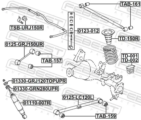 Anschlagpuffer, Federung Hinterachse FEBEST TD-150R Bild Anschlagpuffer, Federung Hinterachse FEBEST TD-150R