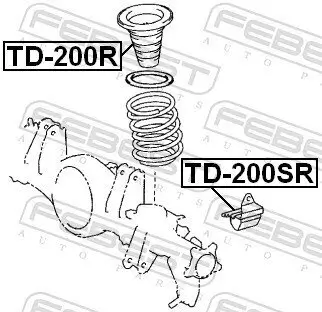 Anschlagpuffer, Federung oben Hinterachse FEBEST TD-200R Bild Anschlagpuffer, Federung oben Hinterachse FEBEST TD-200R
