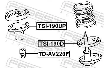 Anschlagpuffer, Federung Vorderachse FEBEST TD-AV220F Bild Anschlagpuffer, Federung Vorderachse FEBEST TD-AV220F
