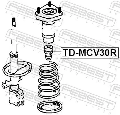 Anschlagpuffer, Federung Hinterachse FEBEST TD-MCV30R Bild Anschlagpuffer, Federung Hinterachse FEBEST TD-MCV30R
