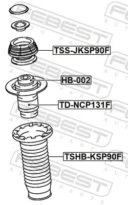 Anschlagpuffer, Federung Vorderachse FEBEST TD-NCP131F Bild Anschlagpuffer, Federung Vorderachse FEBEST TD-NCP131F